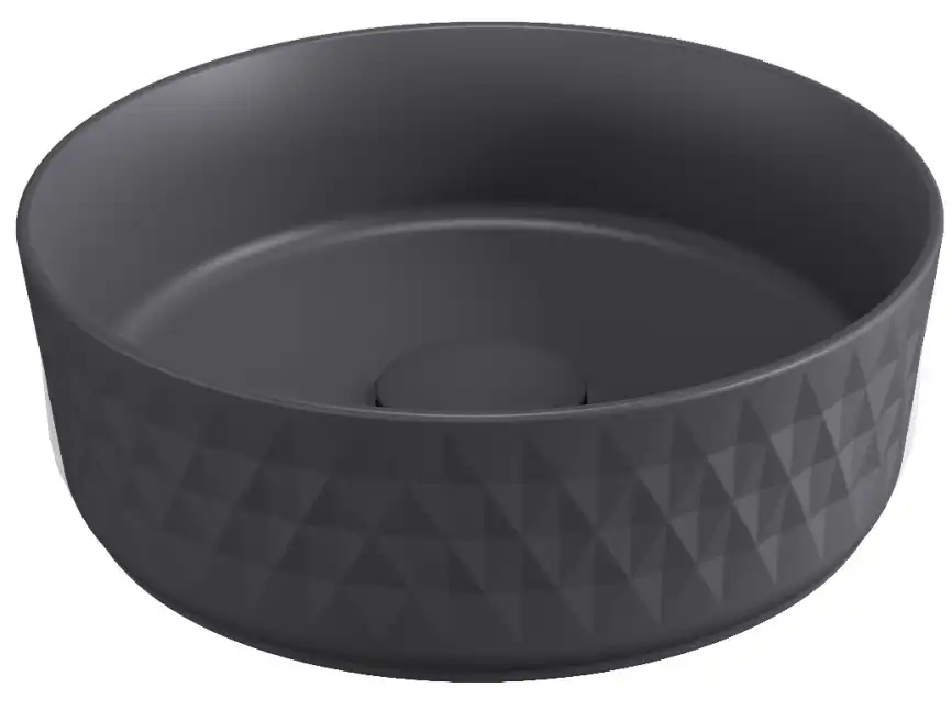 Раковина накладная Allen Brau Fantasy 36х36х12 4.11033.AN, Черная матовая фото 1