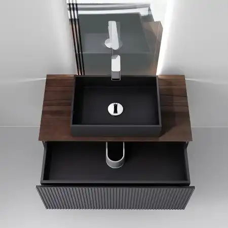 Тумба под раковину Jorno STRONG 100 Str.01.100/P/A Серый антрацит фото 2