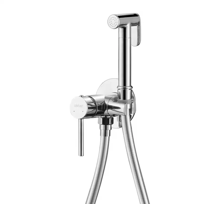 Смеситель ABBER Wasser Kreis AF8125 с гигиеническим душем, хром фото 1