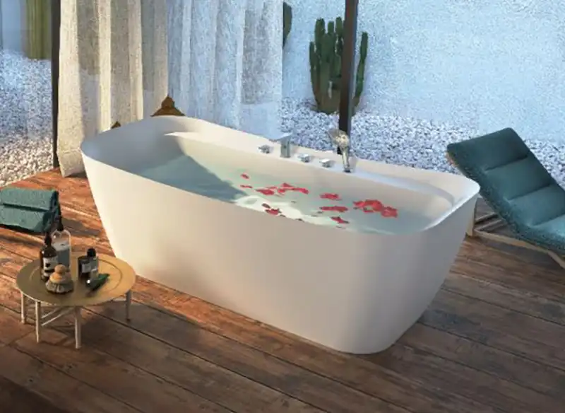 Акриловая отдельностоящая ванна Aquatek Амадео 170х78 см, AQ-197778, белая глянцевая фото 4