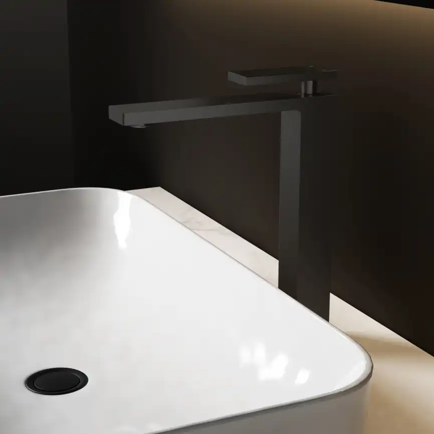 Смеситель для раковины Vincea Dice VBF-2DS2MB однорычажный, черный матовый фото 1