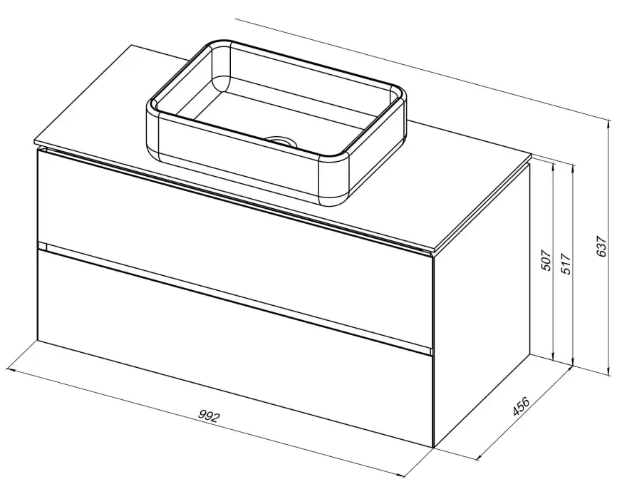 Тумба под раковину Allen Brau Infinity 100 1.21003.PWM папирус матовый фото 2