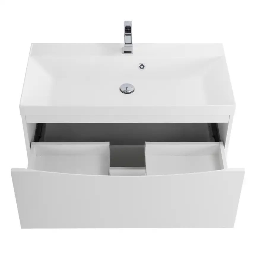 Тумба под раковину BelBagno MARINO-900-2C-PIA-BL-P напольная Bianco Lucido фото 14