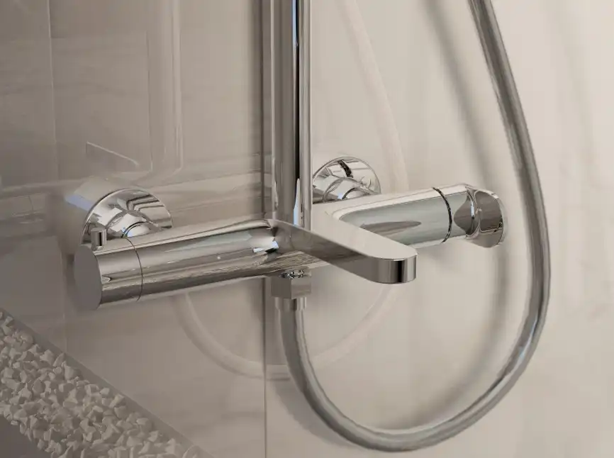 Душевая система  Vincea Rondo VSFS-1R1CH VSFS-1R1CH для ванны с изливом, хром фото 3