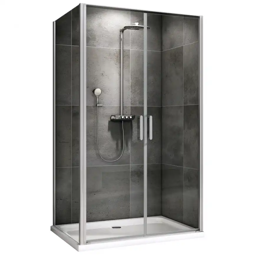 Душевой уголок ABBER Sonnenstrand 100х100 см, AG04100C-S100, профиль хром, стекло прозрачное фото 1