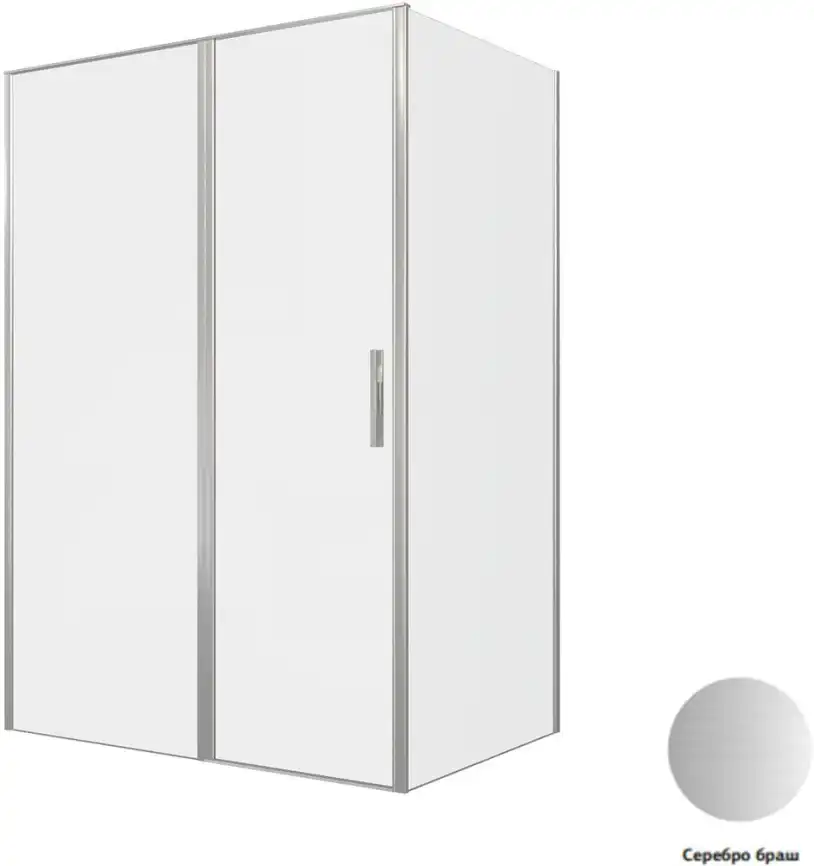 Душевой уголок Allen Brau Priority 140x100 3.31035.BA + 3.31047.BA серебро браш фото 1