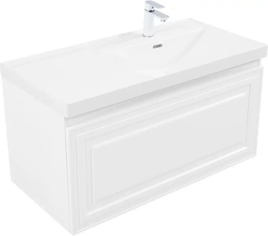 Тумба под раковину Aquanet Агата 100 белый сатин, 345483 фото 6