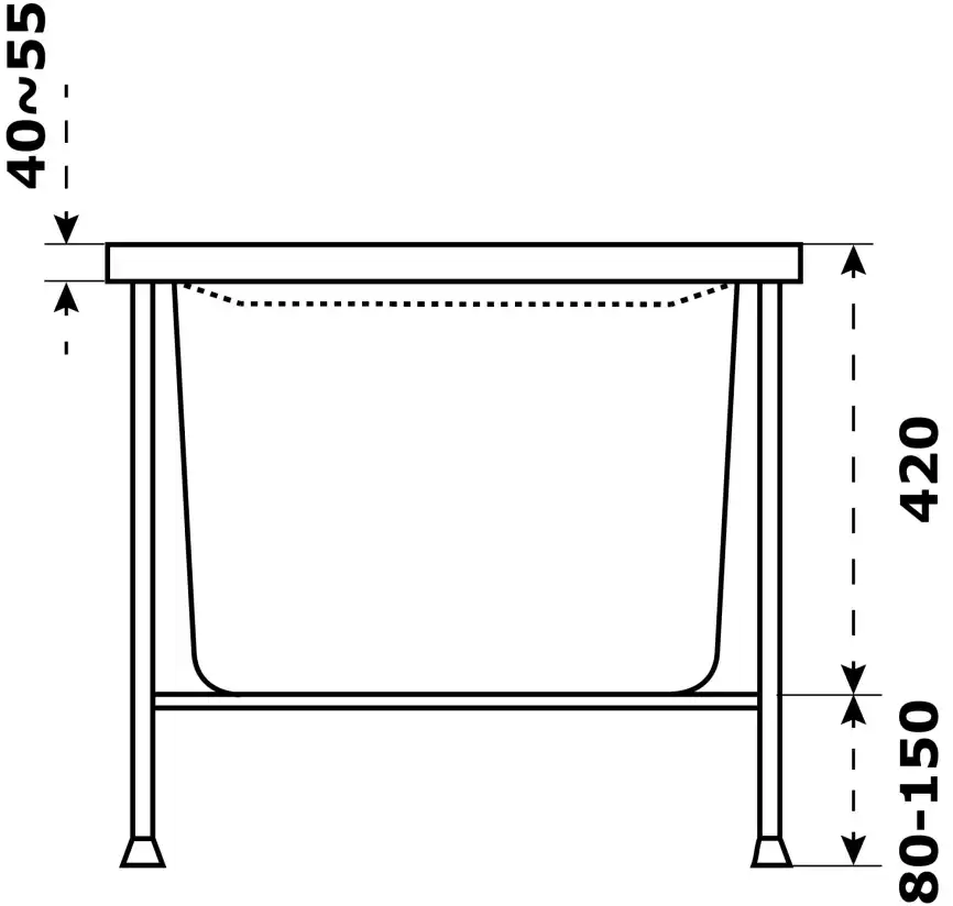 Акриловая ванна Azario Бали 160х70 БАВ0102, Пристенная фото 4