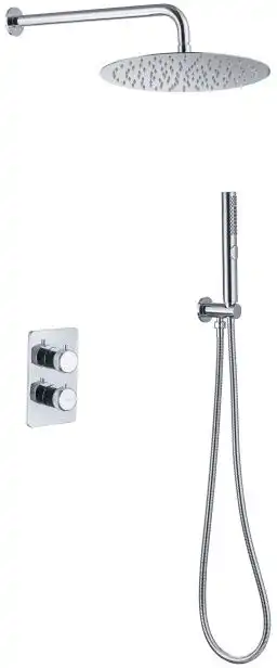 Душевая система Allen Brau Priority 5.31013-00 для душа без излива, термостатическая, с верхним душем, Хром фото 1