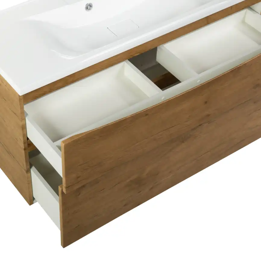 Тумба под раковину BelBagno MARINO-H60-1100-2C-SO-RN-P подвесная Rovere Nature фото 8