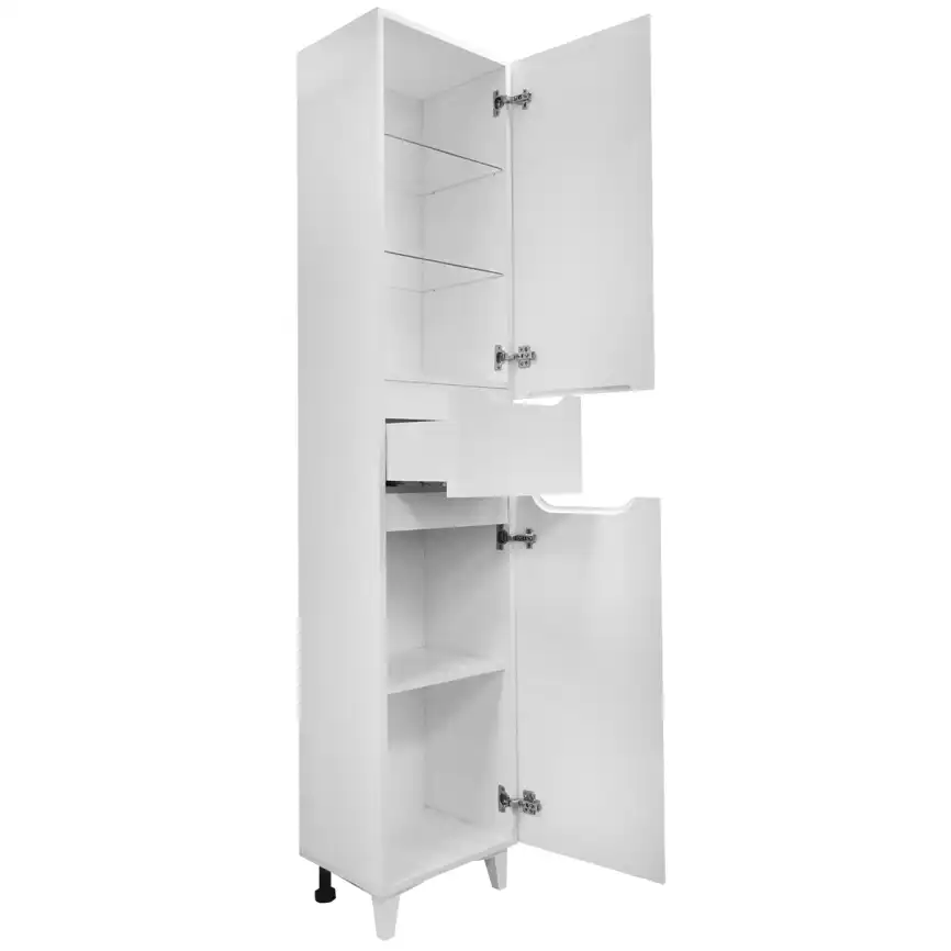 Шкаф-пенал Azario Lotos 40 CS00083927 правый напольный, Белый фото 3