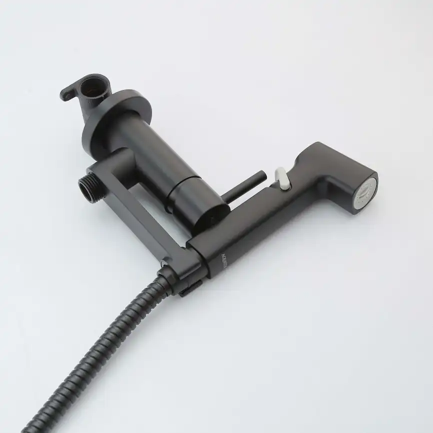 Смеситель с гигиеническим душем Aquatek Ника AQ1819MB, Черный матовый фото 6