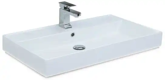 Раковина Aquanet Латина 75 242338 прямоугольная, Белая глянцевая фото 1