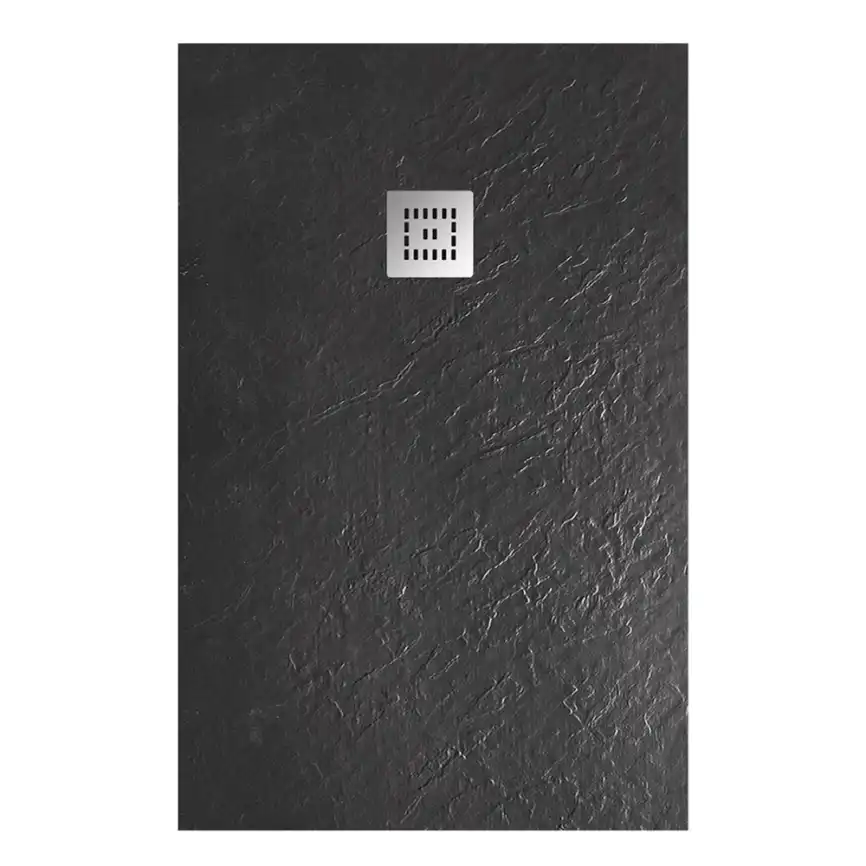 Душевой поддон BelBagno UNO 120х80 из искусственного камня, TRAY-MR-UNO-AH-120/80-35-NERO-CR, Чёрный матовый фото 1