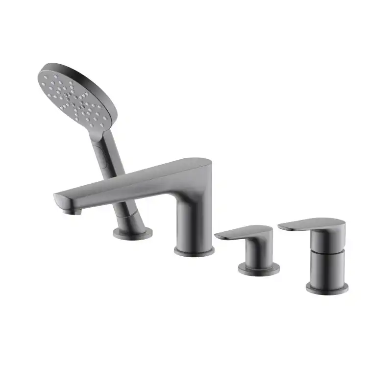 Смеситель на борт ванны Aquatek Бетта AQ1148BGM, Оружейная сталь фото 1