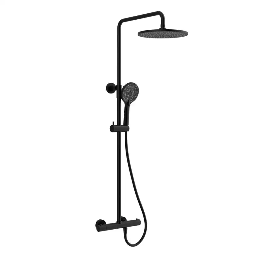 Душевая система  Vincea Esse VSFS-1E0TMB VSFS-1E0TMB  с термостатом, черный матовый фото 2