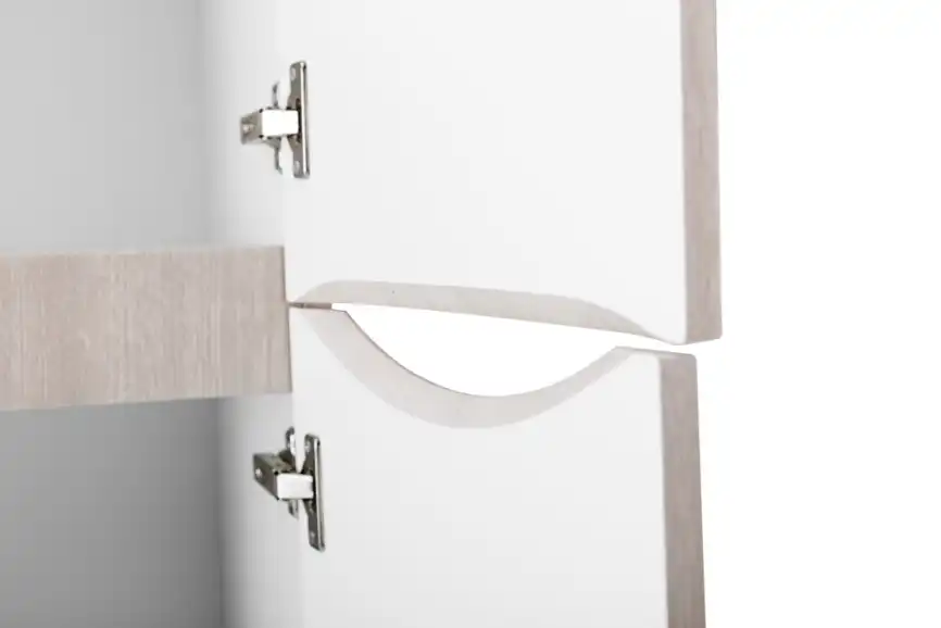 Шкаф-пенал подвесной BelBagno FLY-MARINO-1500-2A-SC-RG-P-R  Rovere Grigio фото 5