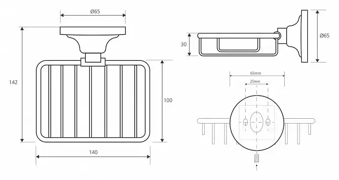 Мыльница 14 см BEMETA RETRO золото 144208168 фото 2
