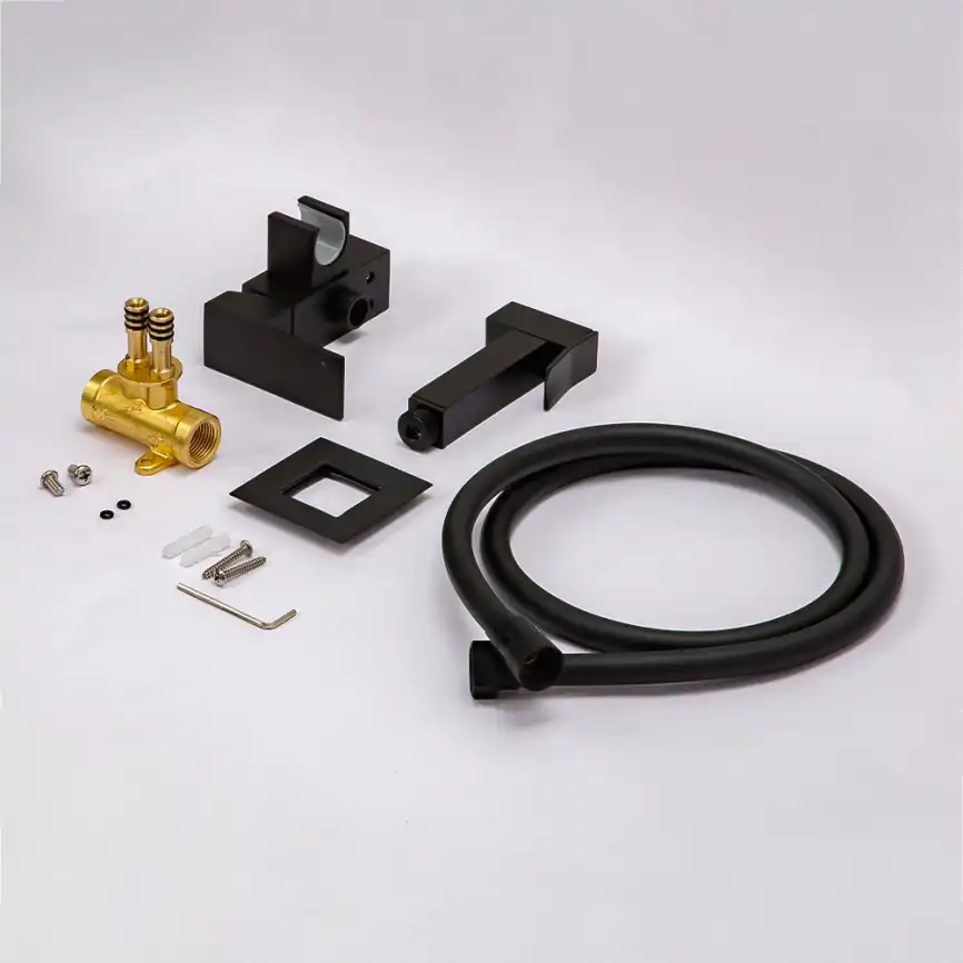 Гигиенический душ со смесителем AVS Cube 811-231-MB, черный матовый фото 5