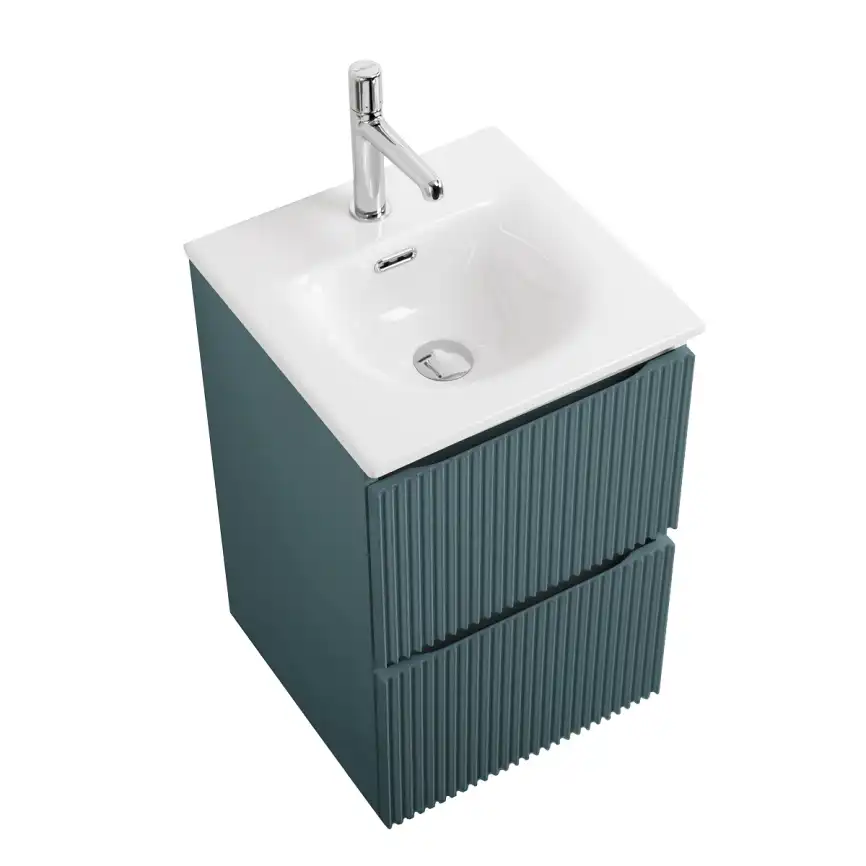 Тумба под раковину BelBagno UNO-MINI-400-2C-SO-AO подвесная, Голубой Матовый фото 2