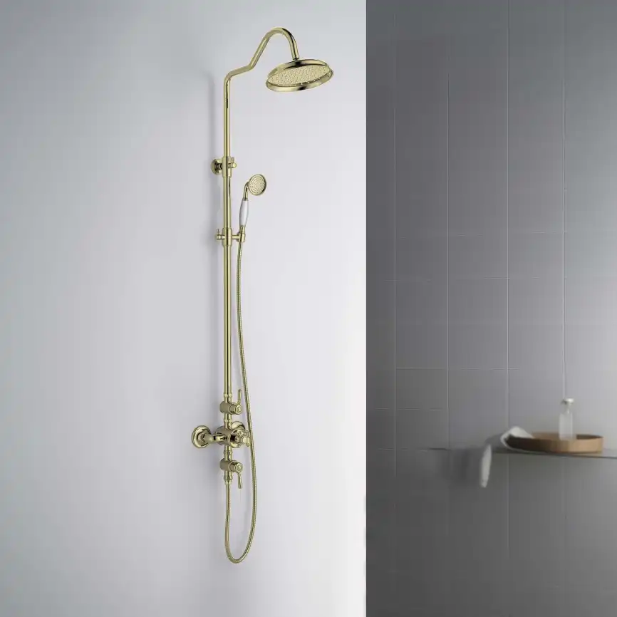 Душевая система Aquatek КЛАССИК AQ2563PG с термостатом, Золото глянцевое фото 6