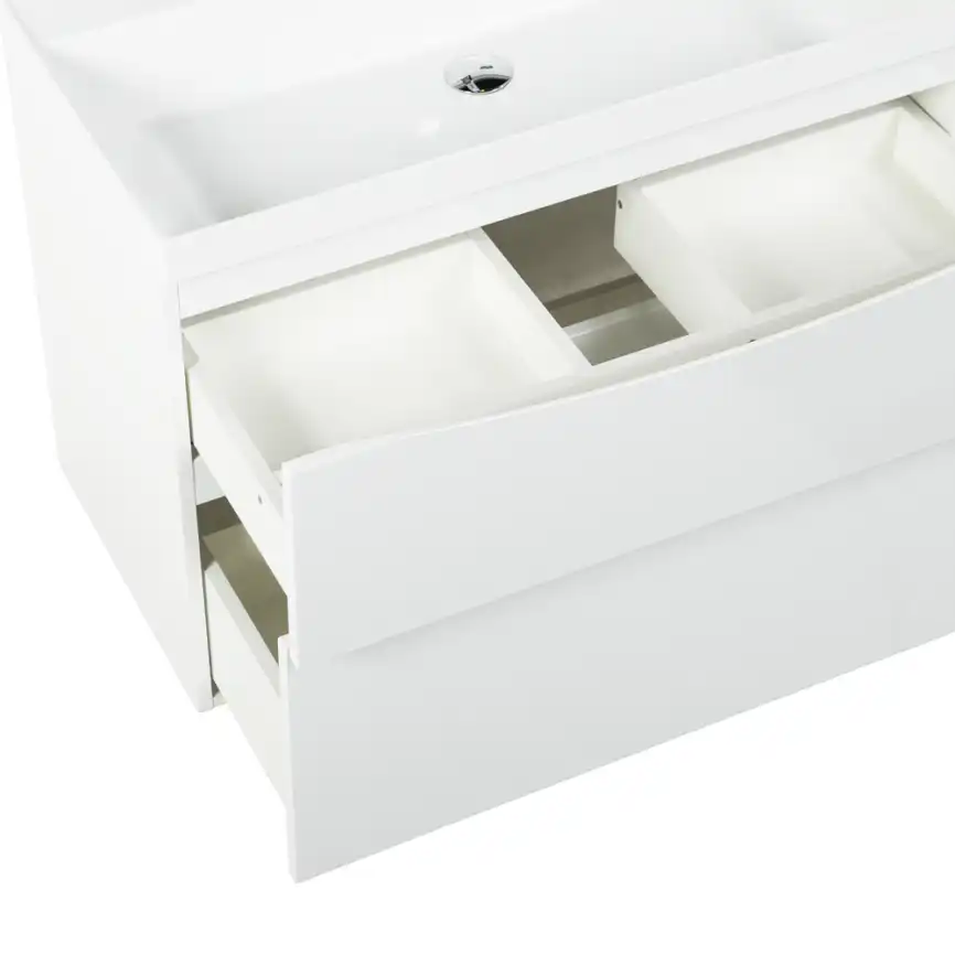 Тумба под раковину BelBagno MARINO-H60-800-2C-SO-BL-P подвесная Bianco Lucido фото 10