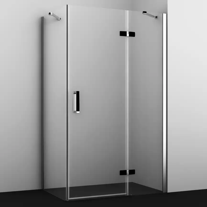 Душевой уголок WasserKRAFT Aller 10H 120х100 10H10RBLACK профиль Черный / Хром стекло Прозрачное фото 3