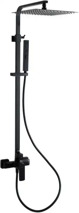 Душевая система Allen Brau Infinity 5.21012-31 для душа без излива, с верхним и ручным душем, Черный матовый фото 1