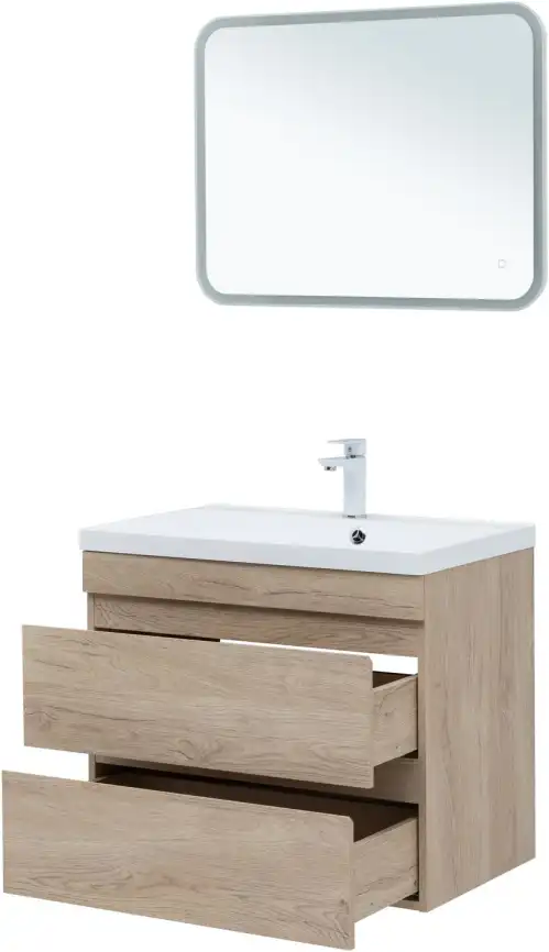 Тумба под раковину Aquanet Нота New 75 дуб светлый 334198 фото 9