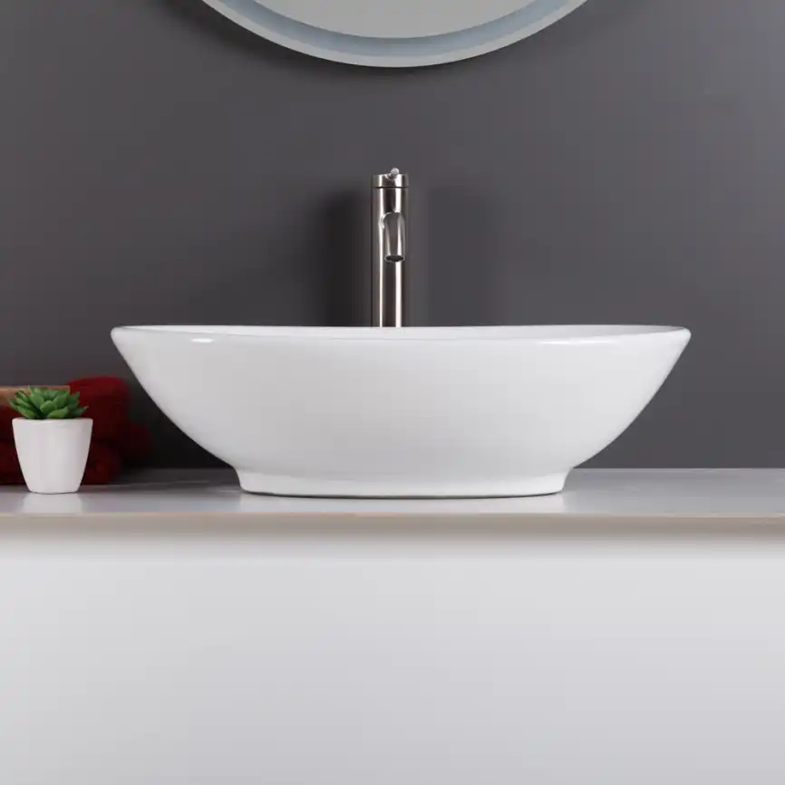 Раковина накладная BelBagno 530х330х140 BB1147, цвет Белый фото 6