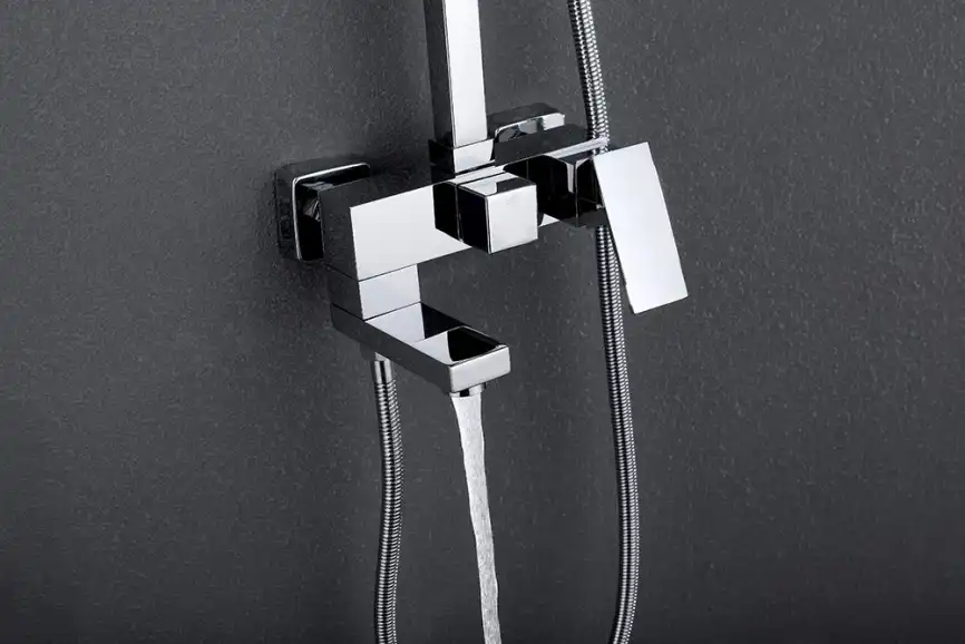 Душевая стойка ABBER Daheim AF8216 с изливом, хром фото 3