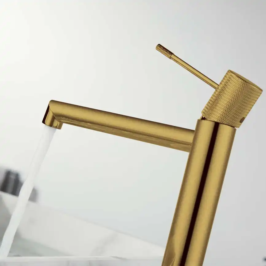 Смеситель для раковины Vincea Desire VBF-1D2BG однорычажный, брашированное золото фото 2