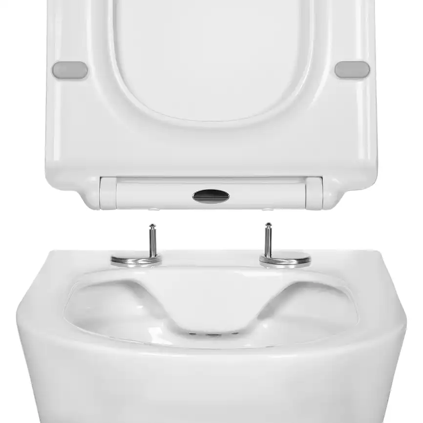 Подвесной унитаз Aquatek Альфа AQ1910-00 безободковый, с сиденьем микролифт, Белый фото 9