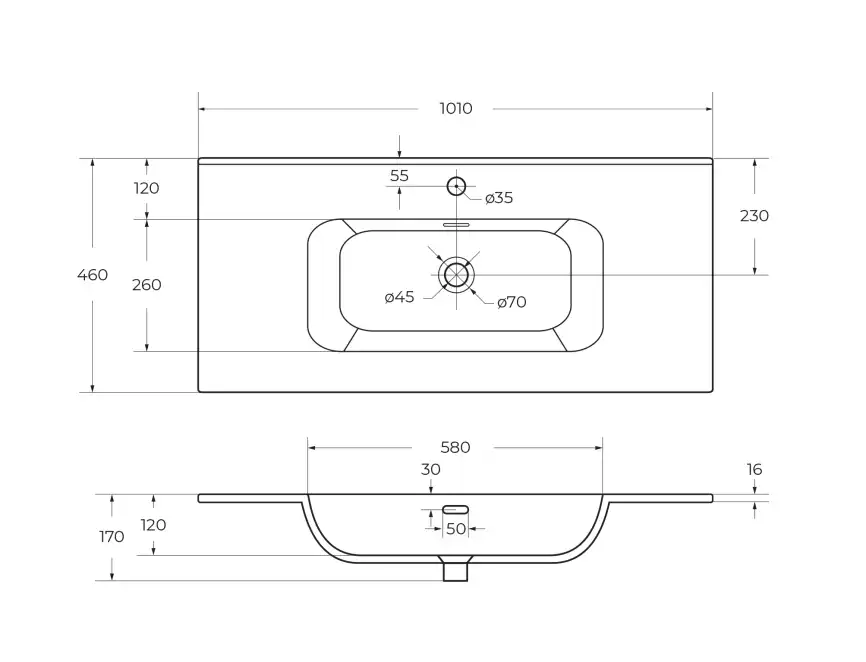 Керамическая раковина CEZARES CZR-8095-100 фото 6