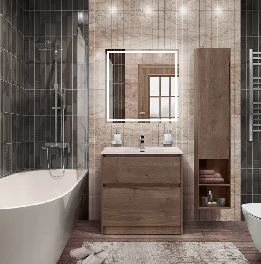 Тумба под раковину BelBagno KRAFT-800-2C-PIA-RT напольная Rovere Tabacco фото 8