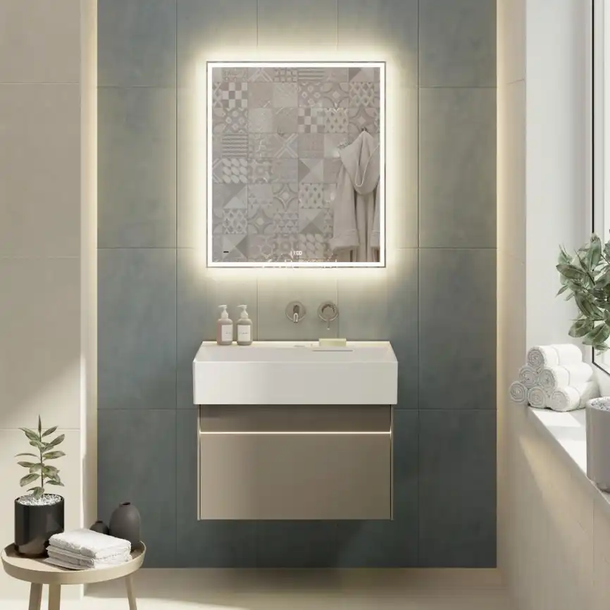 Тумба под раковину Kerama Marazzi LOGICA 70 см, LOG.70.2\SAN подвесная, Песчаный фото 4