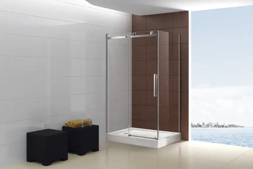Душевой уголок CEZARES STYLUS-O-M-AH-1-120/80-C-Cr профиль Хром стекло Прозрачное фото 1