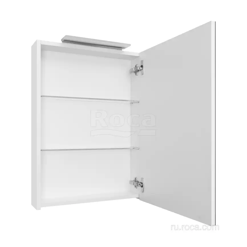 Зеркальный шкаф Roca Oleta 50 A857644806 с подсветкой, Белый глянец фото 2