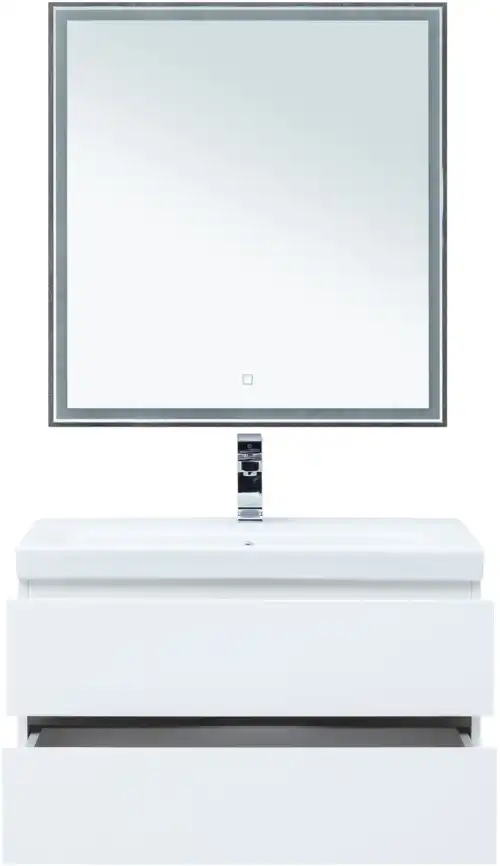 Тумба под раковину Aquanet Беркли 80 белый/дуб рошелье 254290 фото 8