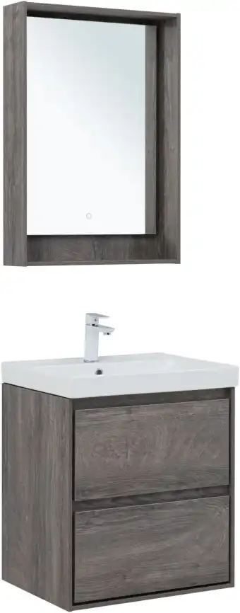 Тумба под раковину Aquanet Милан 60 дуб рошелье, подвесная, 336372 фото 15