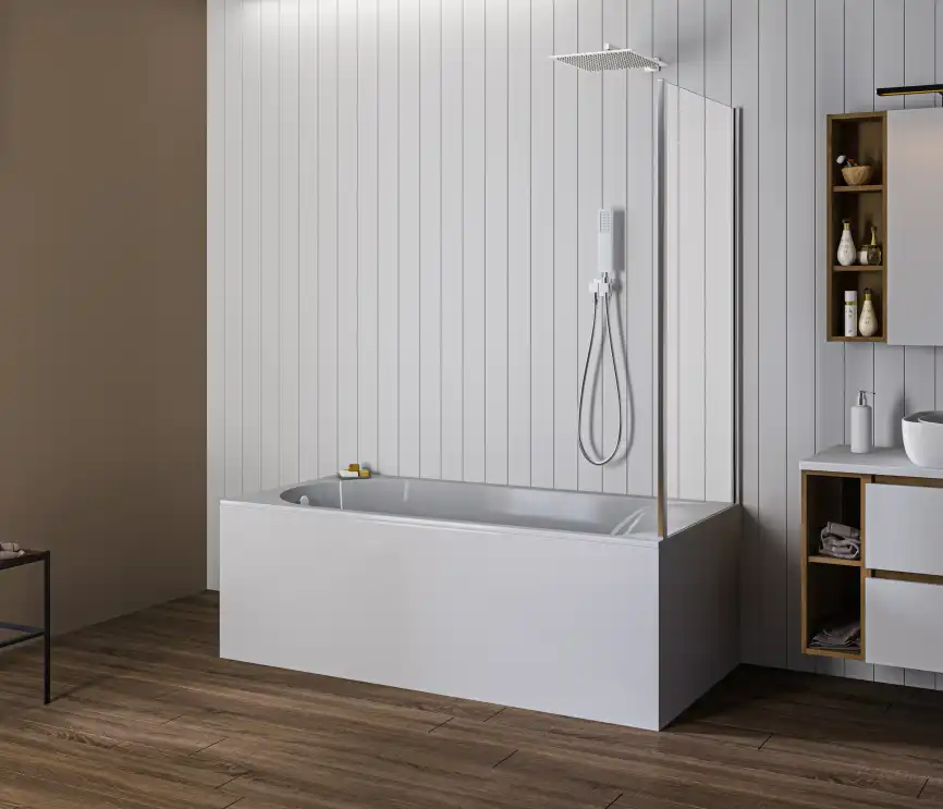 Боковая стенка для ванны Good Door SCREEN SP-80-C-CH профиль Хром стекло прозрачное фото 1