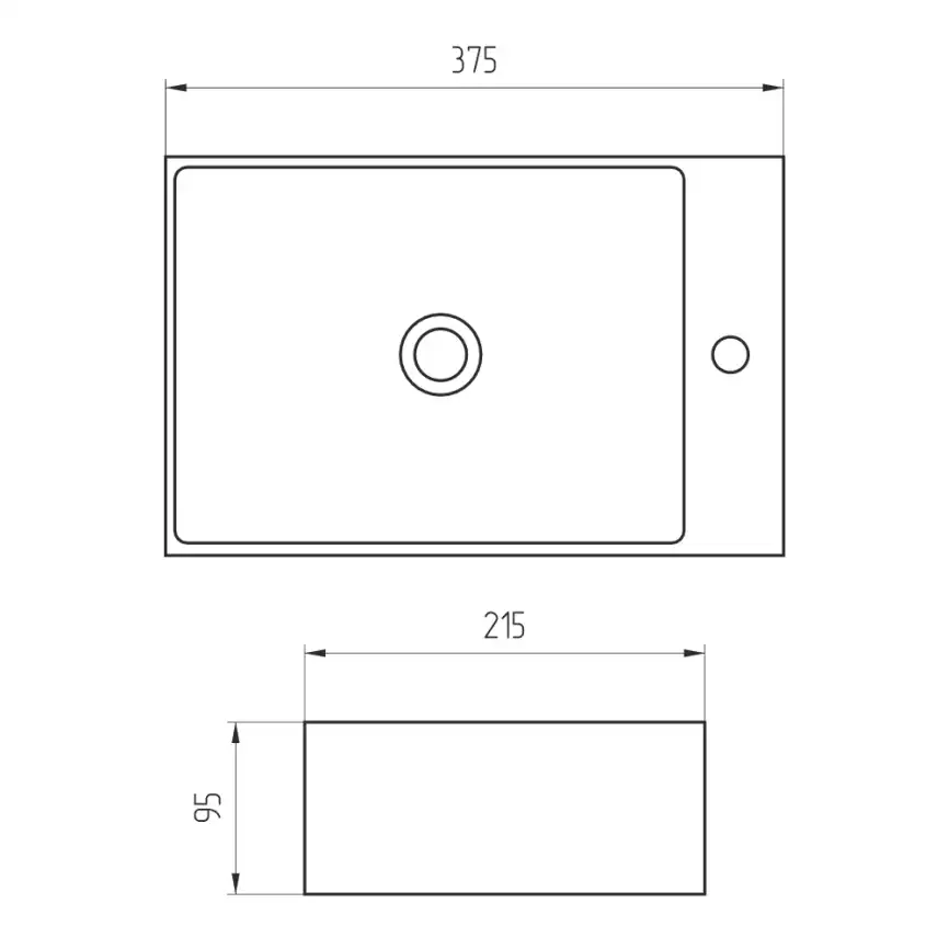 Рукомойник AVS Лина 38х22 L, белая фото 8