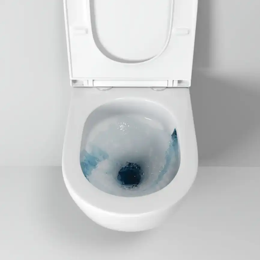 Подвесной унитаз Grossman GR-4455SQ безободковый, смыв торнадо, Белый глянцевый фото 4