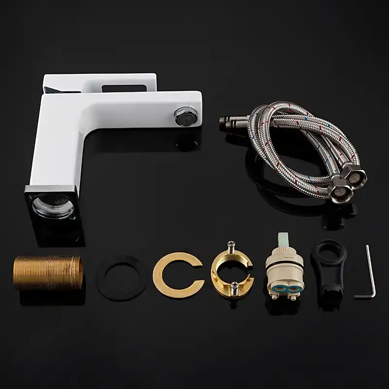 Смеситель для раковины Gappo G1017-8, Белый / Хром фото 6