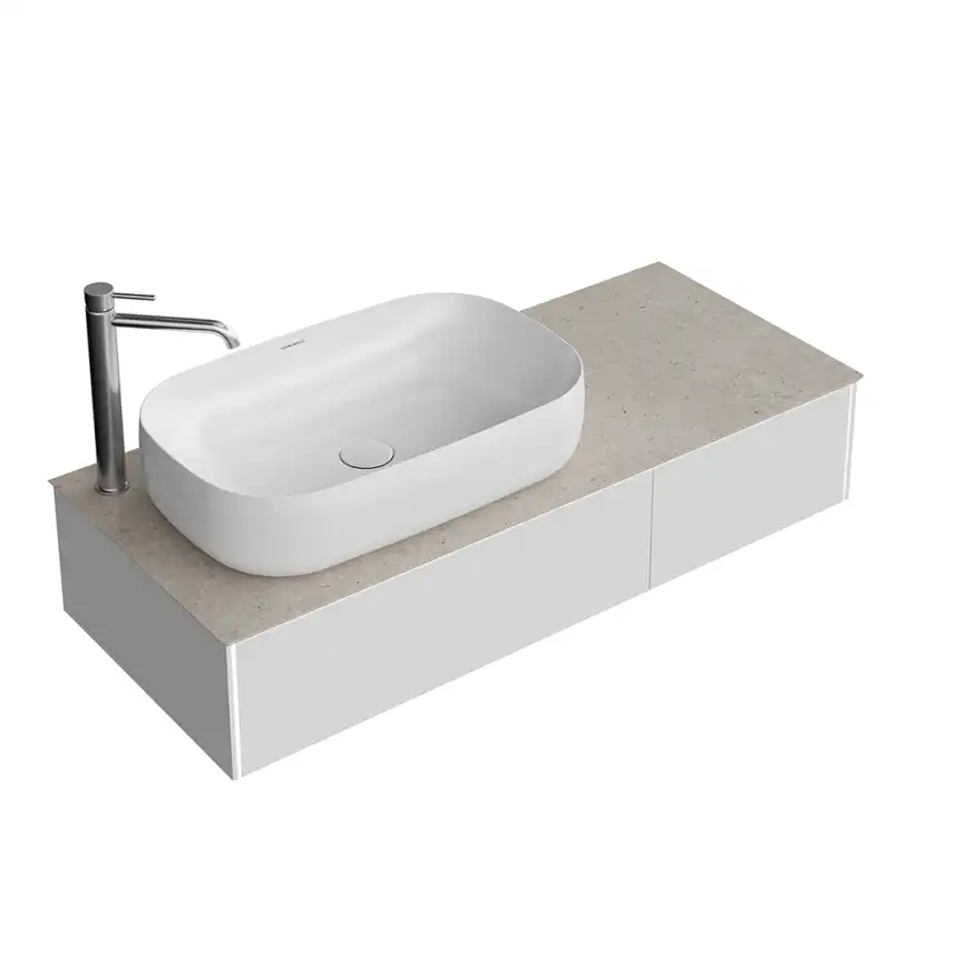 Тумба под раковину Kerama Marazzi MAGICA 120 см, MA.120.2\MGR.M подвесная, утренний серый матовый фото 1