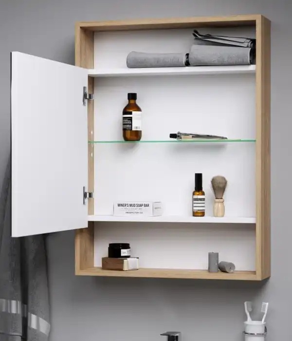 Зеркальный шкаф Aqwella City 50 см, SIT0405DB, цвет Дуб балтийский фото 2