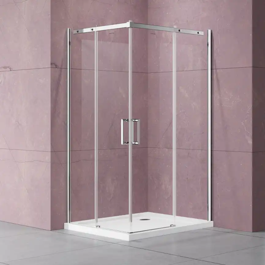 Душевой уголок Vincea Dice 90х90 VSS-4D900CL, профиль хром, стекло Прозрачное фото 1