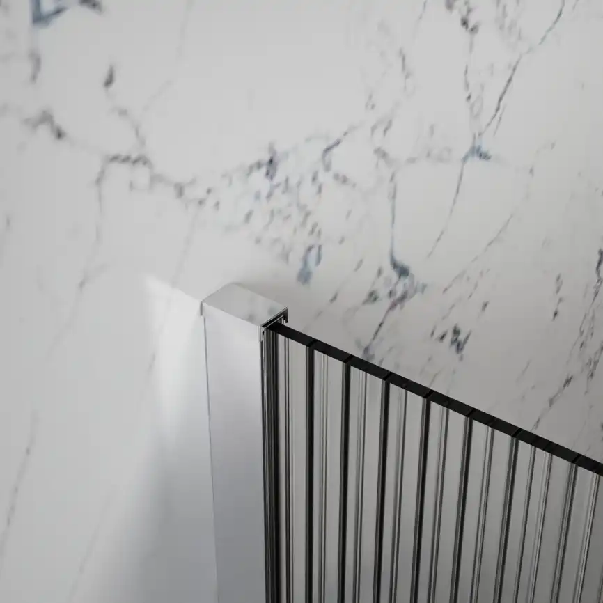 Душевая перегородка Azario Walk-in 120 AZ-251-120-BGL-CRF стекло 8 мм рифленое, профиль Золото матовое фото 5