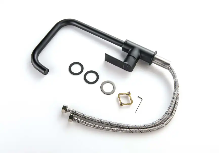 Смеситель для кухни Aquatek Лира AQ1480MB, Черный матовый фото 8