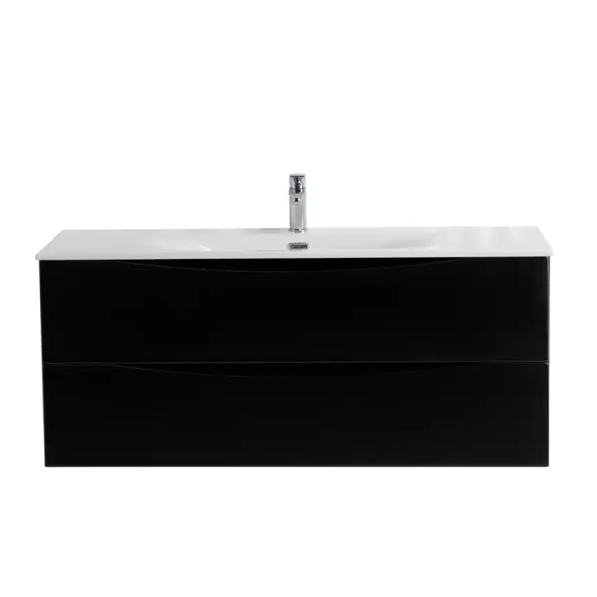 Тумба под раковину BelBagno MARINO-CER-N-1200-2C-SO-NL-P подвесная Nero Lucido фото 1